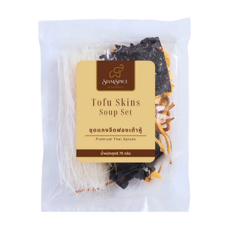 SiamSpice Tofu Skins Soup Set 75g with dried tofu skins and seasoning for traditional Asian soup preparation