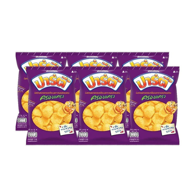 Party Kroangkrang Snack 48g pack, crispy Indonesian snack, shown in a close-up image with colorful packaging.