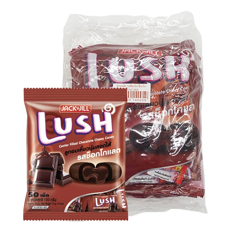 LUSH Candy 50-piece assortment of colorful, bite-sized candies in various shapes and flavors, ideal for gifting or snacking.