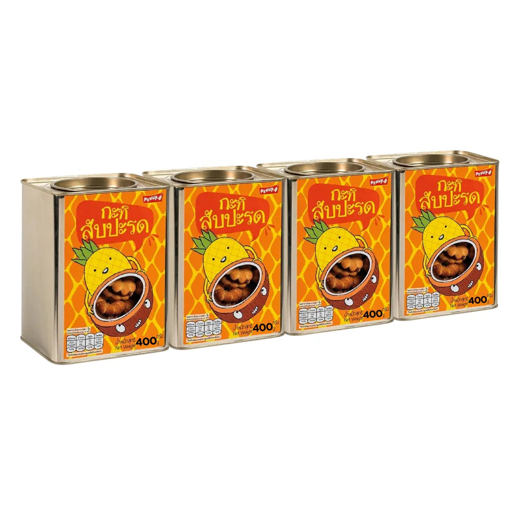 PENNYO Coconut Pineapple Snack 400g package, showing colorful packaging with tropical fruit illustrations.