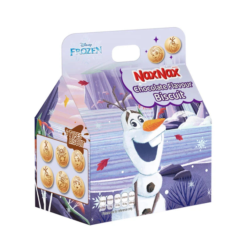 NAXNAX Chocolate Biscuit Cracker 160g package with crispy chocolate biscuits and crackers in a colorful wrapper.