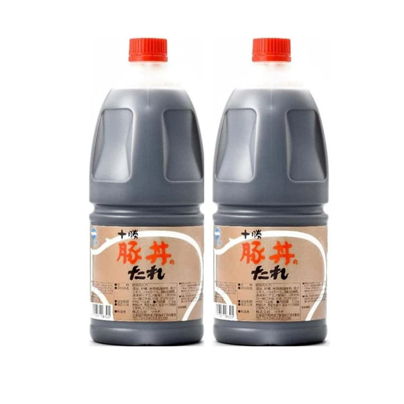SORACHI Hokkaido Tokachi Butadon Pork Bowl Sauce bottles with Japanese soy sauce and seafood extract, 2.3kg each, in a pair.