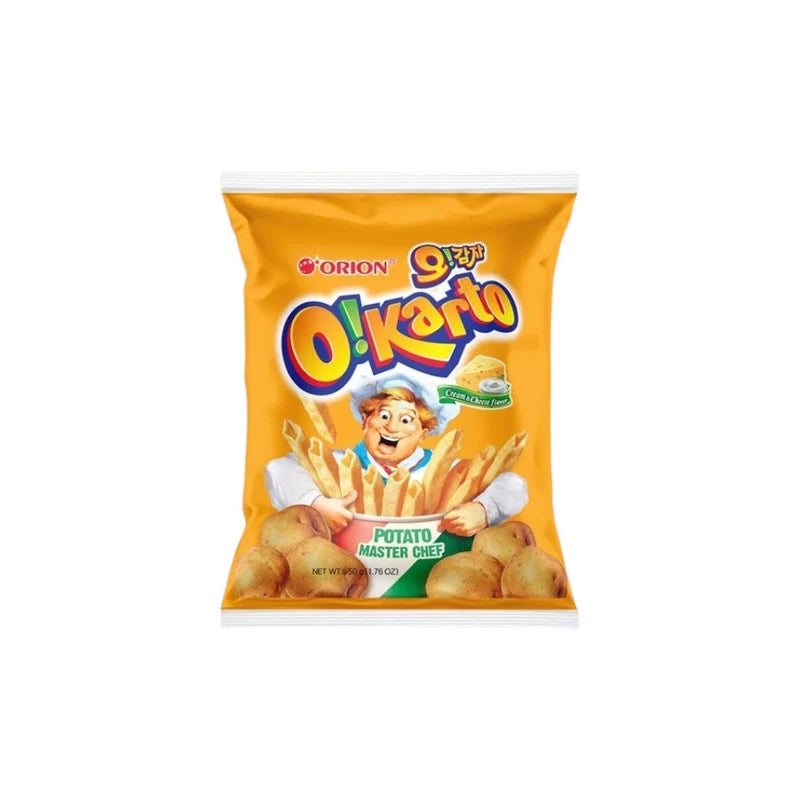 Karto O!Karto Korean snack pack featuring colorful packaging with crispy snacks, ready to ship from the Karto brand.