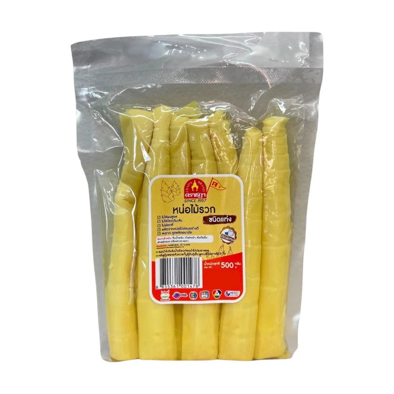 Chada bamboo shoots stick type, 500g, young unbleached bamboo shoots, no MSG or preservatives, fresh and natural.
