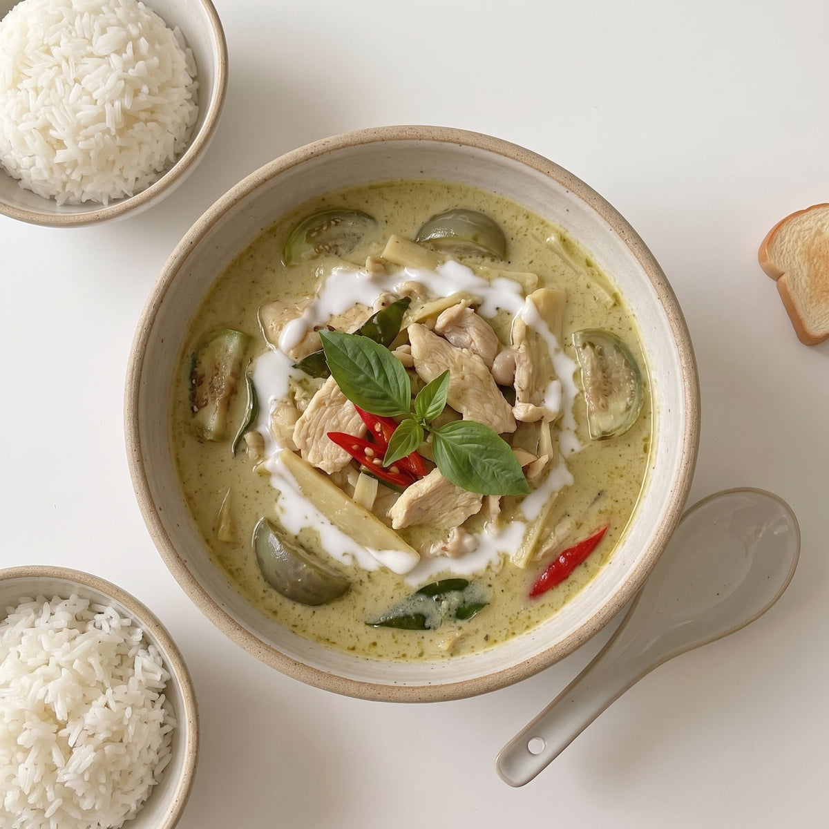Green Curry ingredients