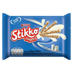Arnott's Stikko Fingers Vanilla Wafer snack with crispy vanilla-flavored wafers and chocolate coating, perfect for sweet treats.