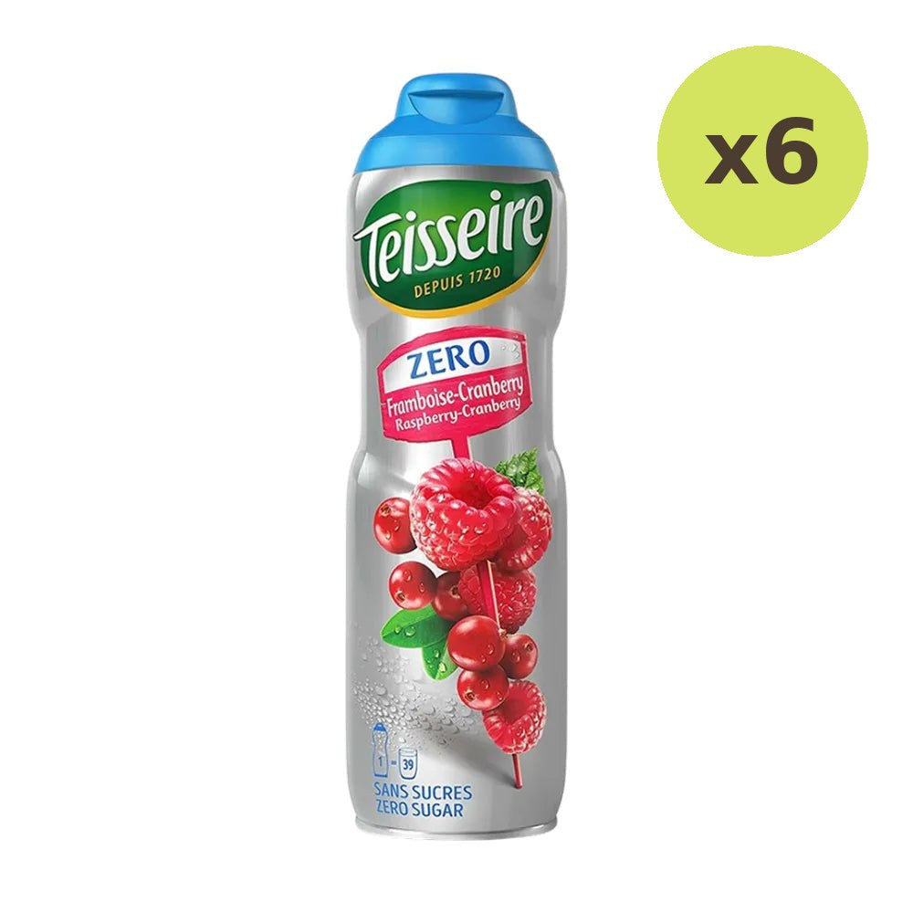 Teisseire Raspberry Cranberry Flavored Syrup Sugar-free Formula