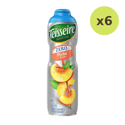 Teisseire Peach Flavored Syrup Sugar-free Formula 600ml