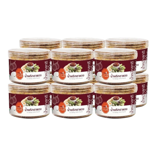 J-lek Jae Lek Red Eye Chili Paste Plastic Jar Jars 90g x12