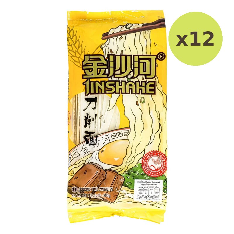 Jinshahe Wide Dried Noodle 500g