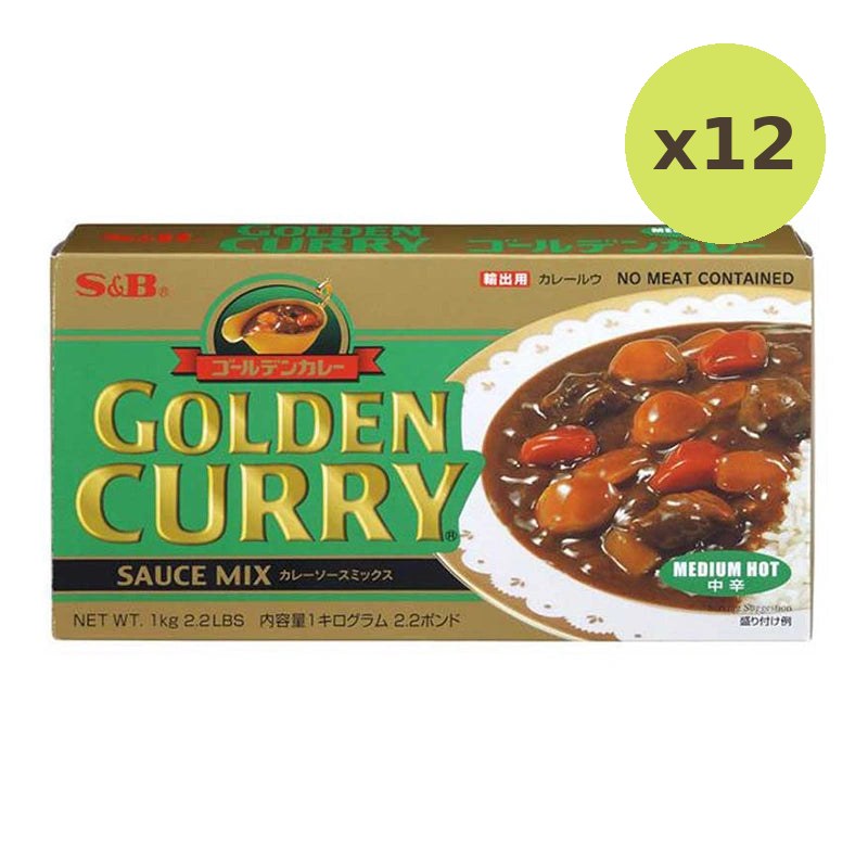 S&B Golden Curry Sauce Medium Hot 1kg