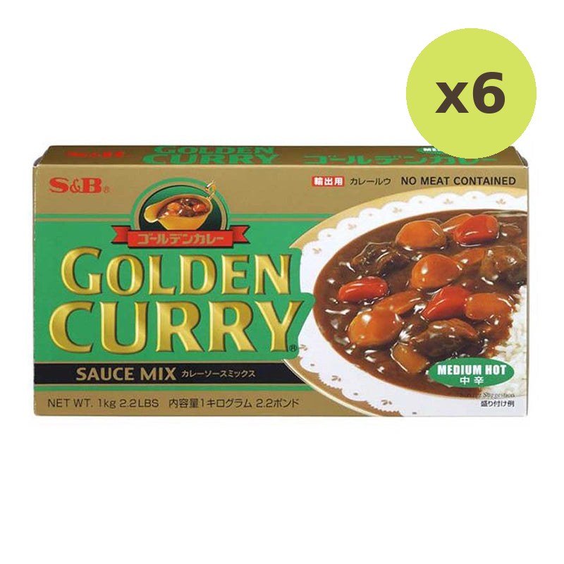 S&B Golden Curry Sauce Medium Hot 1kg
