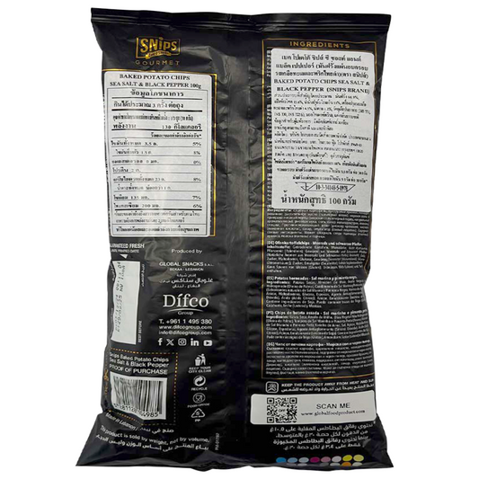 Snips Potato Chips Sea Salt And Black Pepper
