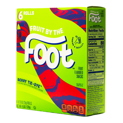 Fruit by the Foot Berry Tie Dye Fruit Snacks 6 Rolls