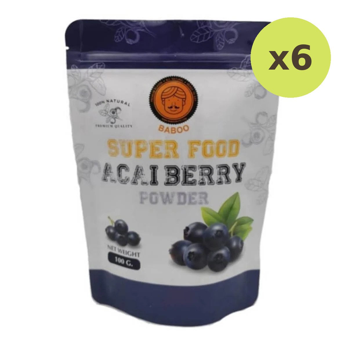 Baboo Acai Powder Organic & 100% Raw