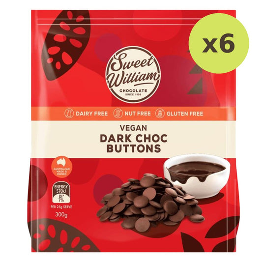 Sweet William Vegan Dark Chocolate Buttons