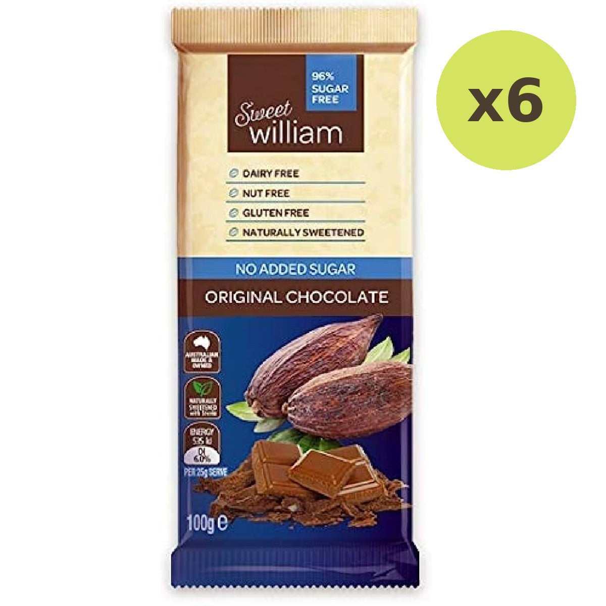 Sweet William Chocolate Original No Added Sugar