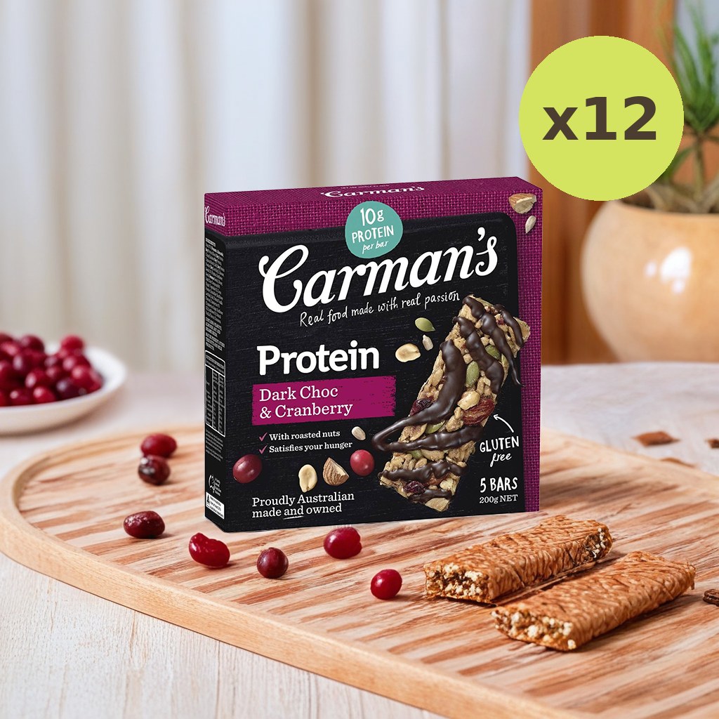 Carman's Dark Choc & Cranberry Protein Bar