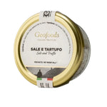 GEOFOODS Salt and Truffle dry grocery package, 50g, featuring a blend of sea salt and truffle flavor in a sealed bag.