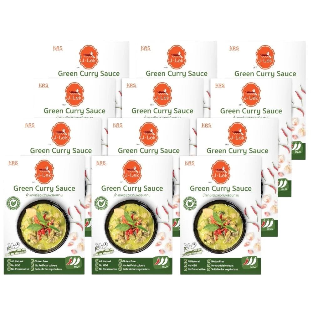 J-LEK Jae Lek Ready-to-eat Green Curry Paste Pack Of 12 Packets