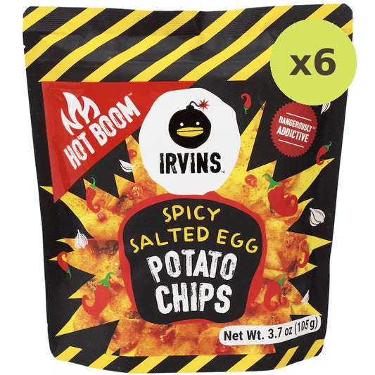 Irvins Hot Boom Salted Egg Potato Chips
