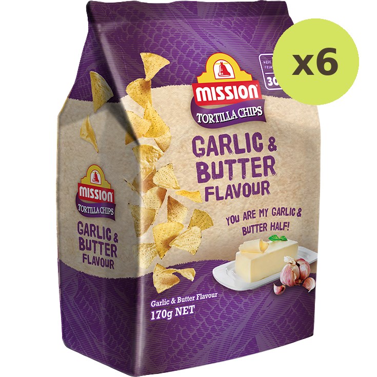 Mission Garlic & Butter Flavored Tortilla Chips