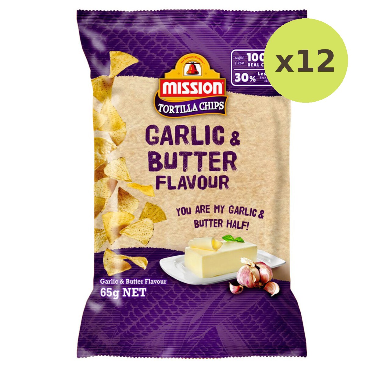 Mission Garlic & Butter Tortilla Chips