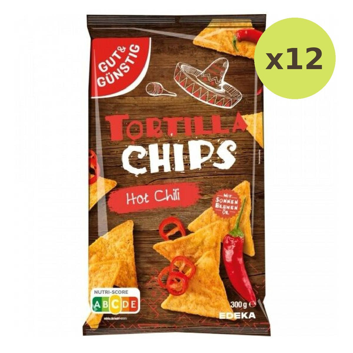 Edeka Tortilla Chips Hot Chili