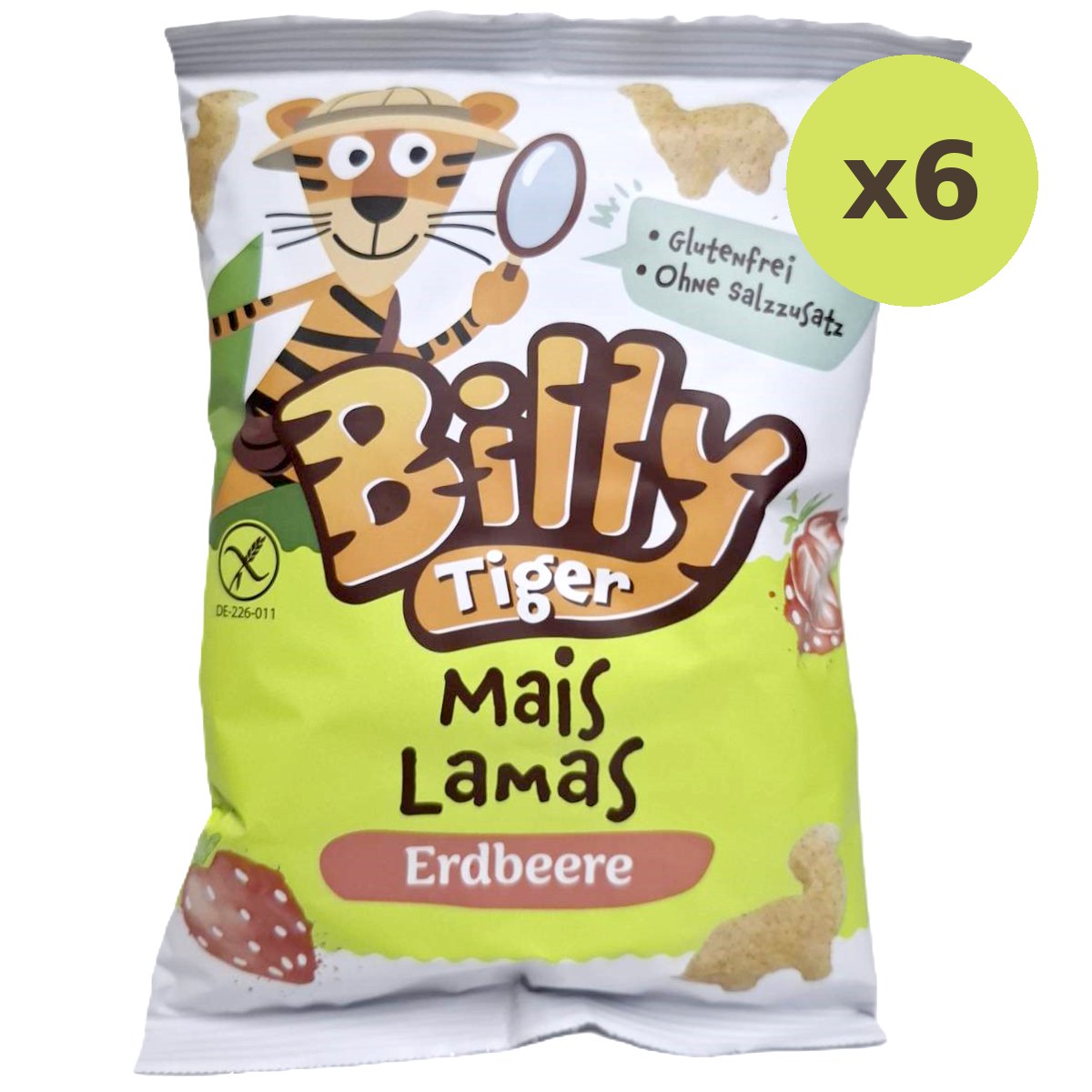 Billy Tiger Mais Lamas Erdbeere