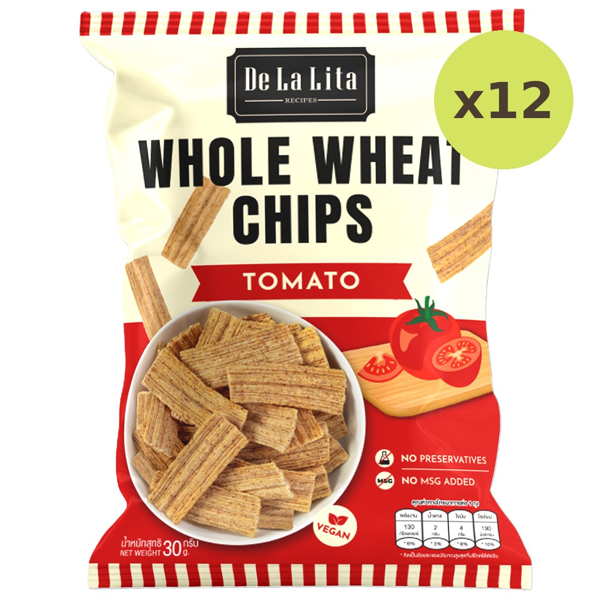 De La Lita Whole Wheat Chips Tomato