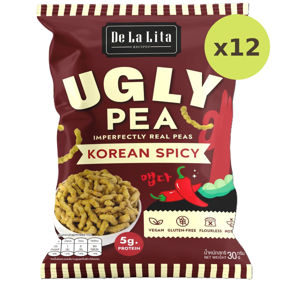 De La Lita Green Pea Stick Korean Spicy