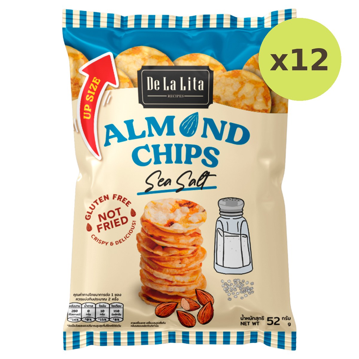 De La Lita Almond And Rice Chips Sea Salt Flavor