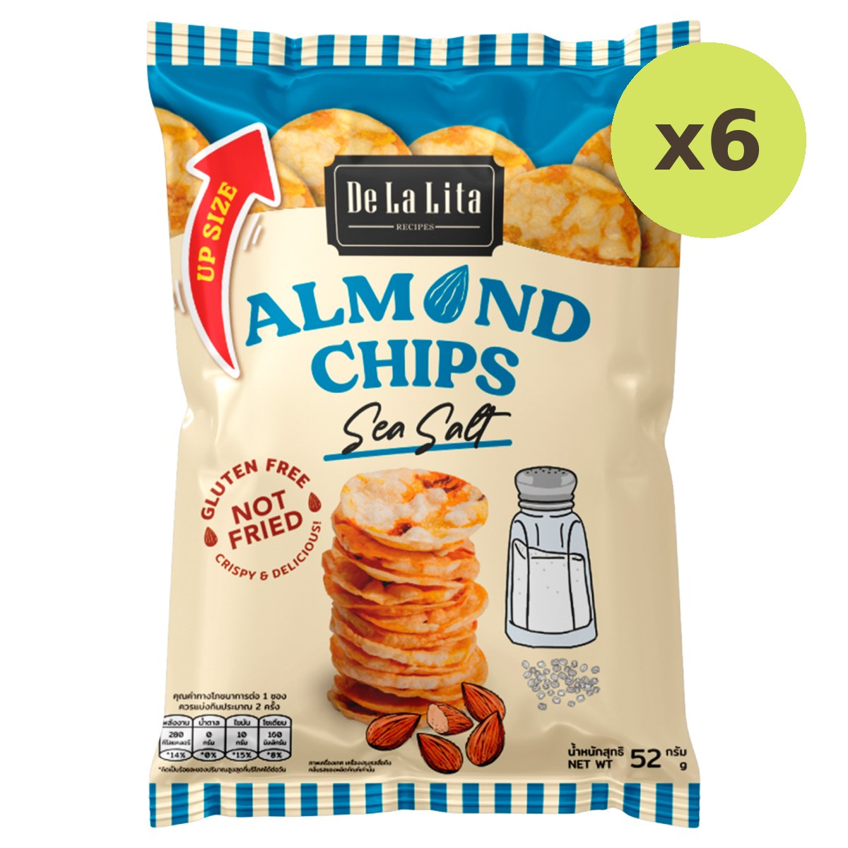 De La Lita Almond And Rice Chips Sea Salt Flavor