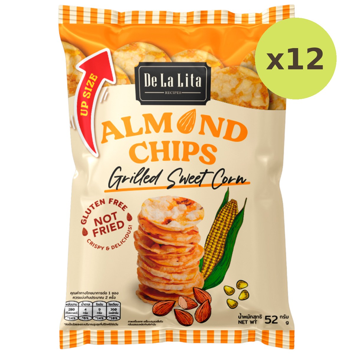 De La Lita Almond And Rice Chips Grilled Sweet Corn