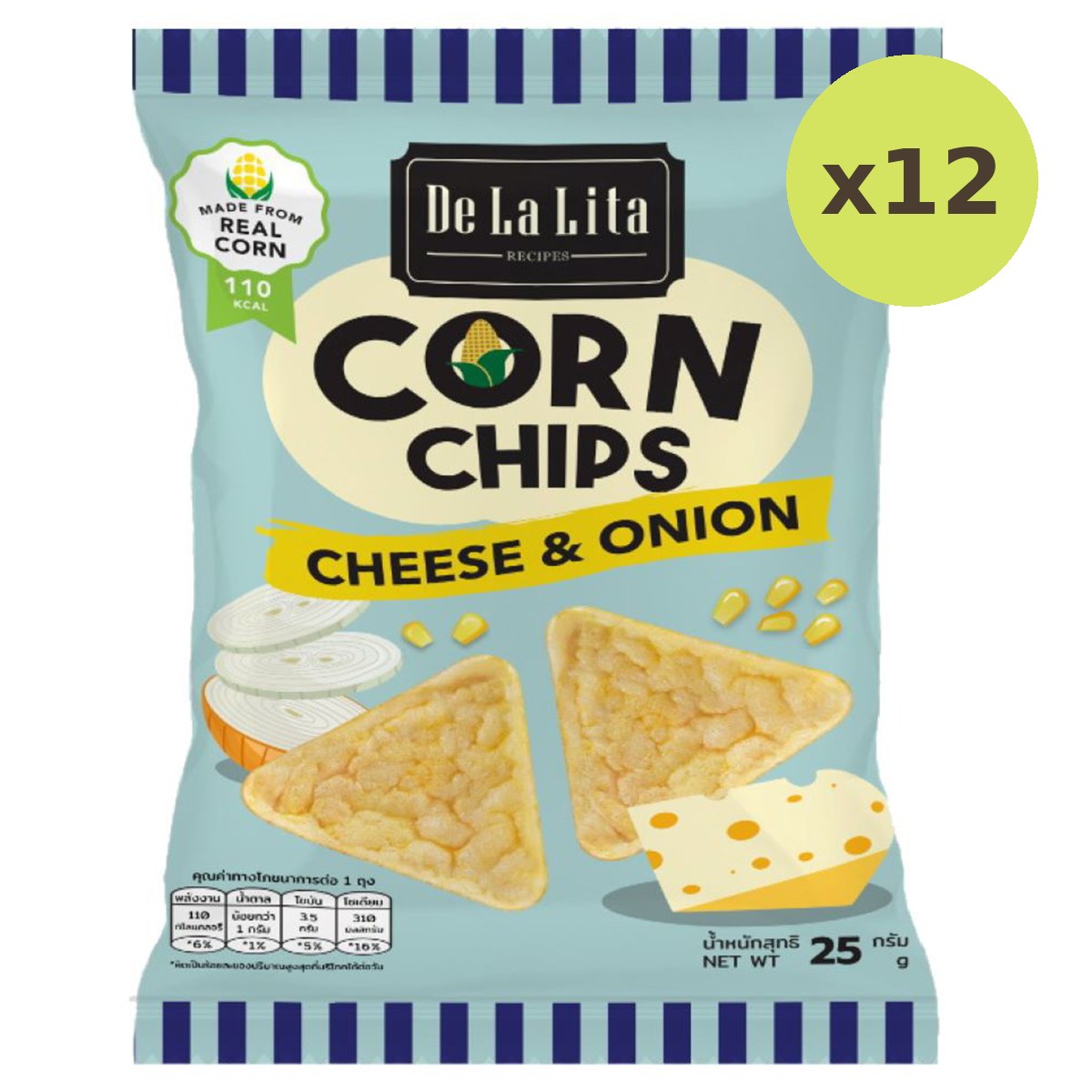 Delalita Corn Chips Cheese And Onion