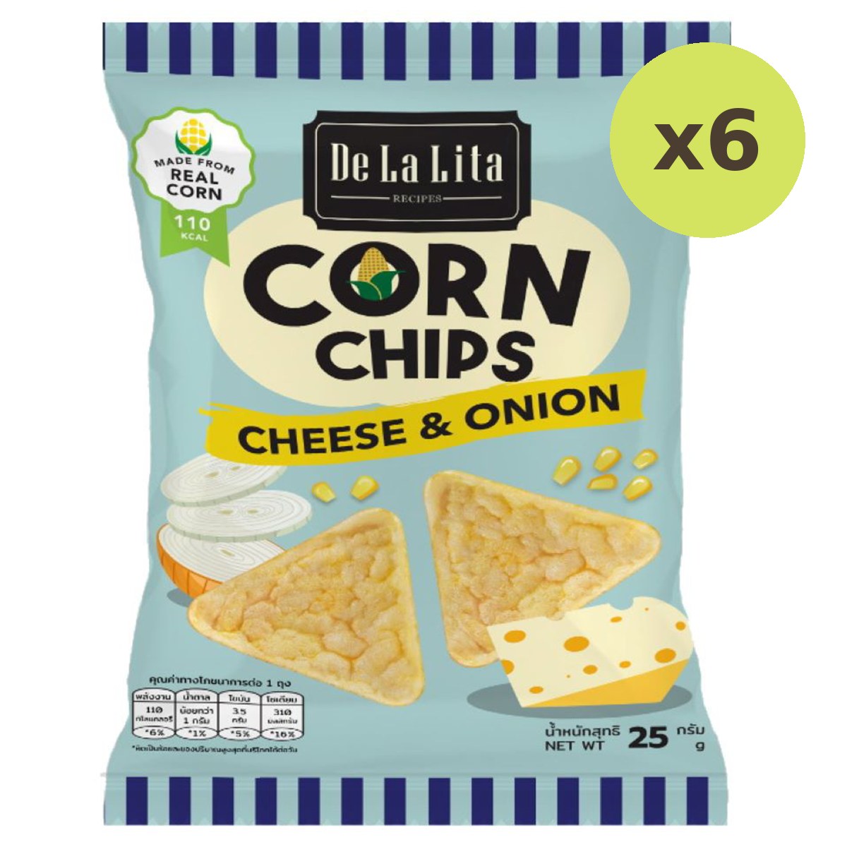 Delalita Corn Chips Cheese And Onion