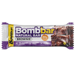 Bombbar Brownie Classic confectionery snack featuring a rich, chocolatey brownie with a dense texture and appealing appearance.