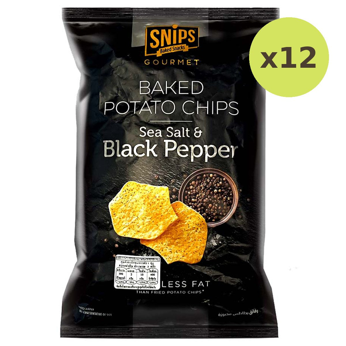 Snips Potato Chips Sea Salt And Black Pepper