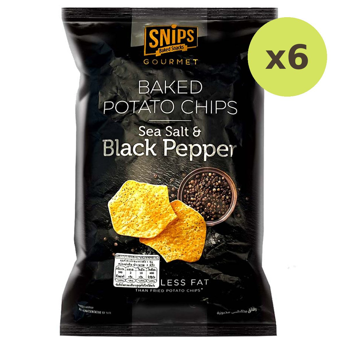 Snips Potato Chips Sea Salt And Black Pepper