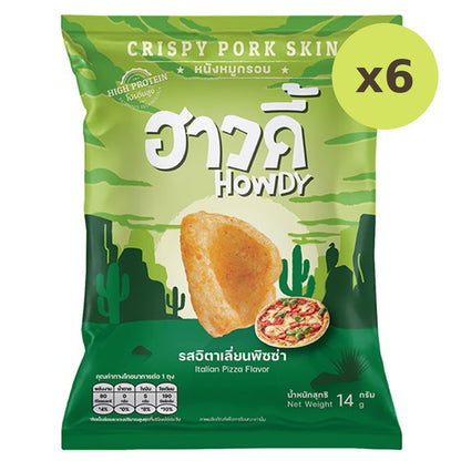 Howdy Crispy Pork Skin Italian Pizza Flavor