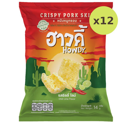 Howdy Crispy Pork Skin Chili Lime Flavored