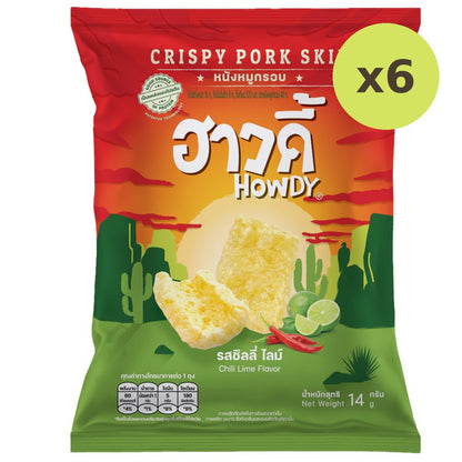 Howdy Crispy Pork Skin Chili Lime Flavored