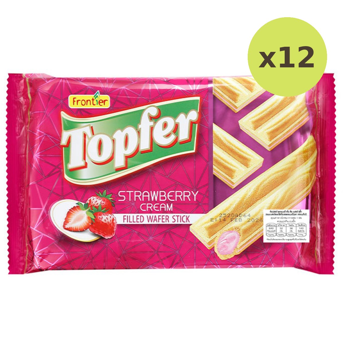 Frontier Topfer Strawberry Cream Filled Wafer Stick