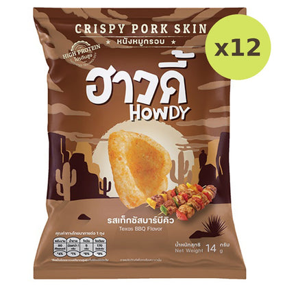Howdy Crispy Pork Skin Texas Bbq Flavor