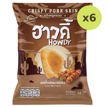 Howdy Crispy Pork Skin Texas Bbq Flavor