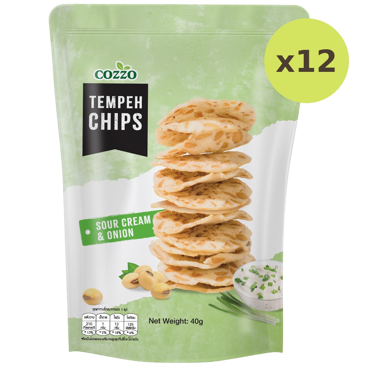Cozzo Tempeh Chips Sour Cream & Onion