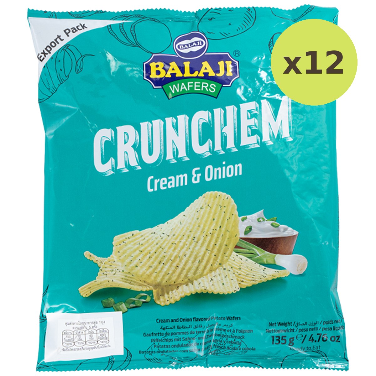 Balaji Wafers Cream & Onion
