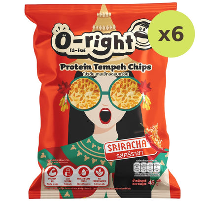 O-Right Protien Tempeh Chips Sriracha