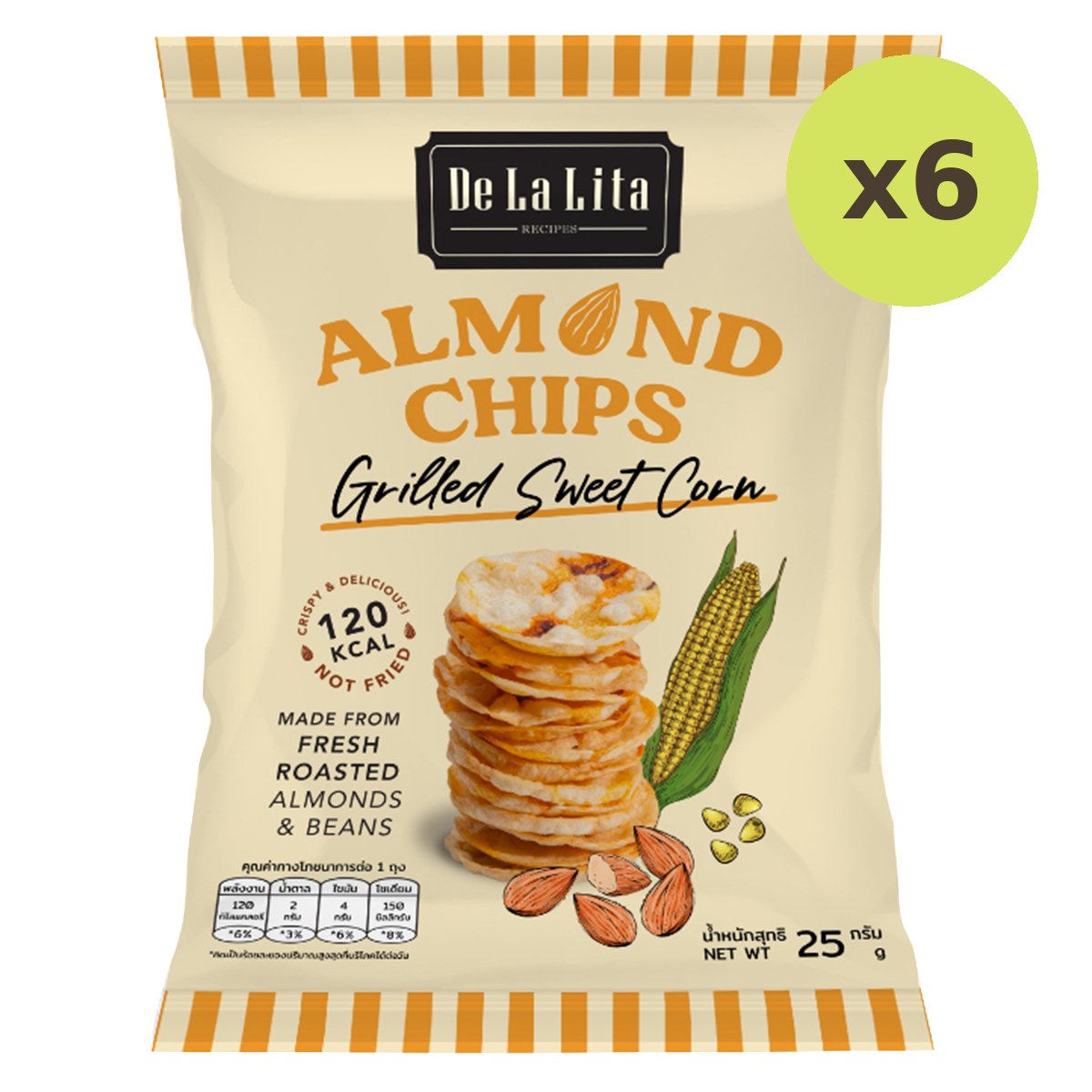 De La Lita Almond Chips Grilled Sweet Corn