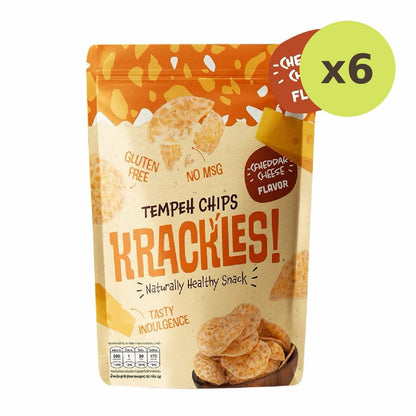 Krackles Tempeh Chips Cheddar Cheese Flavor